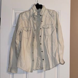Light color denim flannel